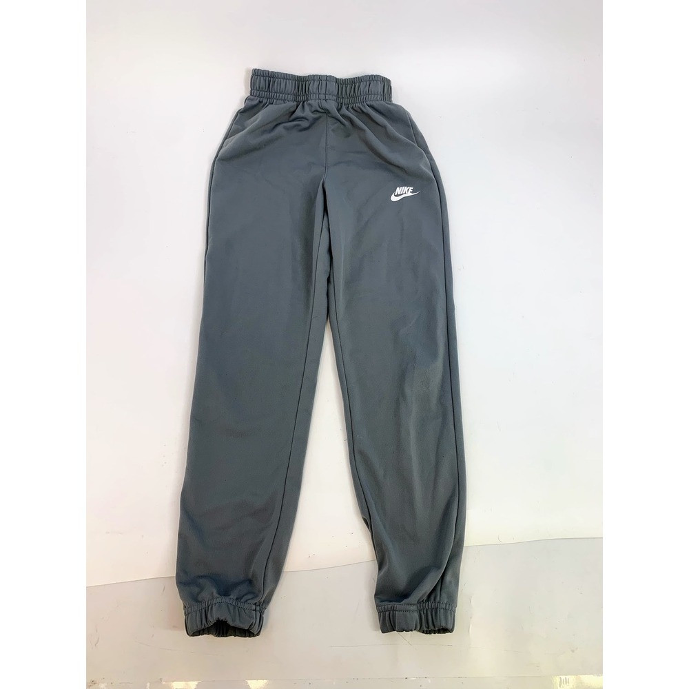 Nike Kids Standard Fit Gray Polyester Jogger Pants Size M